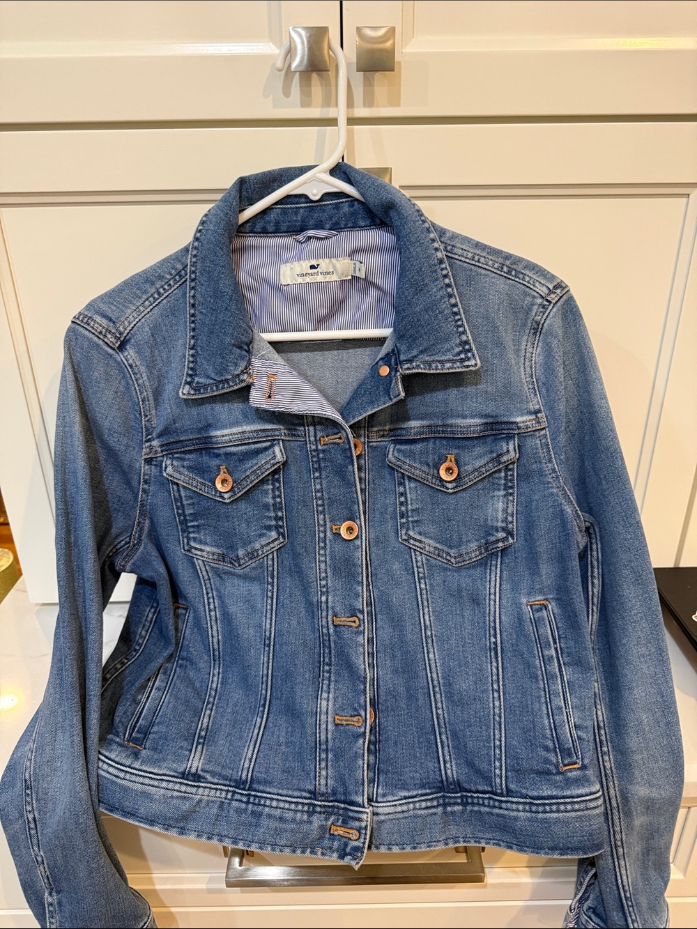 Vineyard Vines Light Blue Denim Jean Jacket - Women's